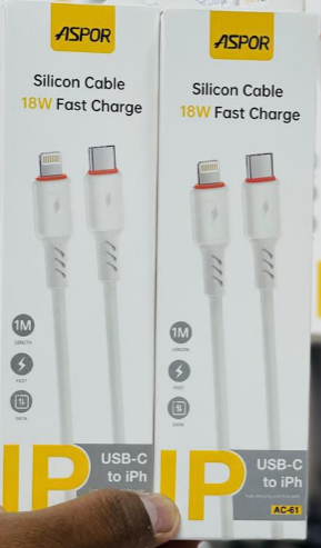 ASPOR AC-61 TYPE-C TO 18W LIGHTNING CABLE