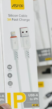 ASPOR AC-58 3A USB TO LIGHTNING CHARGING CABLE